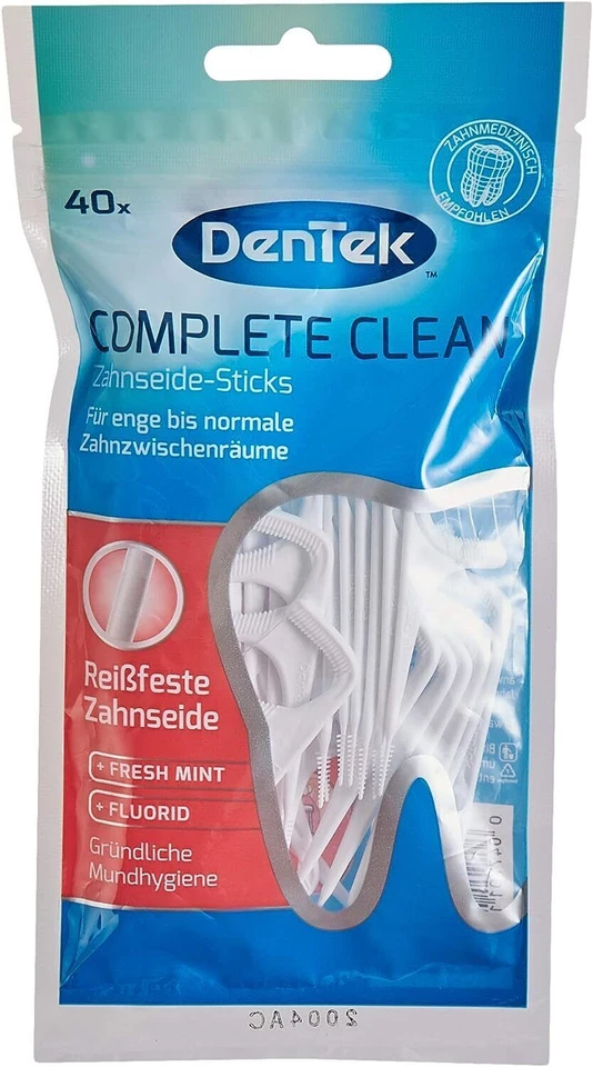 6x DenTek Complete Clean Zahnseide Sticks Dentalfloss