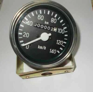 MAHINRA JEEP BLACK FACE 140 KPH SPEEDOMETER FOR CJ340 CJ550 MM540 - Picture 1 of 6