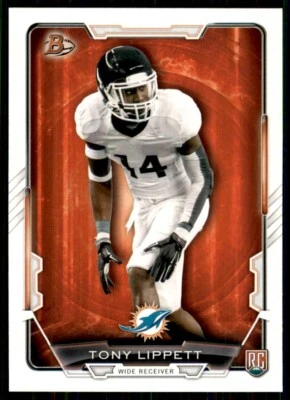 2015 Bowman Tony Lippett Rookie Miami Dolphins #80 - Image 1 of 2