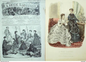 La Mode illustrée journal + gravure associée 1868 # 45 - Picture 1 of 3
