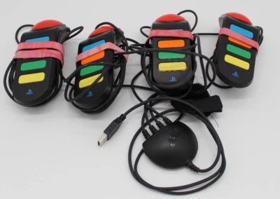 BUZZ-Controller PS2 org. Buzzer Sony Playstation  2 inkl. Spiel-Das große Quiz - Bild 1 von 4