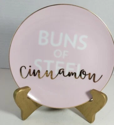 Juego de 4 platos de postre Rosanna rosa con adornos dorados, dichos blancos, 6 pulgadas Foto 1 de 4