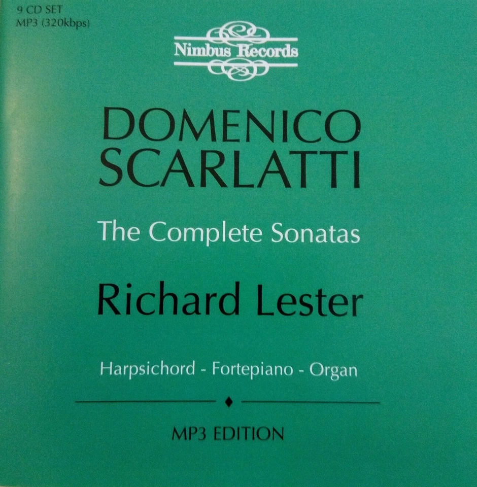 Scarlatti: Sämtliche Sonaten Complete Sonatas, Harpsichord (Lester, 9 MP3 CDs) - Bild 1 von 1