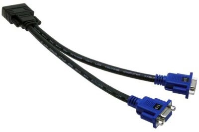 DMS-60 LFH to Dual VGA Splitter Cable New - Image 1 of 3