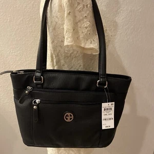 Giani Bernini Pebble Tote Bags Damen schwarz mehrere Taschen Magnet/Reißverschluss - Bild 1 von 16