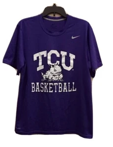 Nike Texas Christian Univeristy TCU Men's Basketball Purple "Count On Me" Shirt - Picture 1 of 6