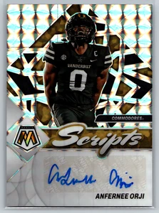 Anfernee Orji 2023 Panini Mosaic Draft Picks Scripts Rookie Auto SM-AOR - Picture 1 of 2