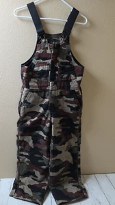 Walls Blizzard Insulated Bib Camo Overalls YL 12/14 Thinsulate Hunting Outdoor - Picture 1 of 11