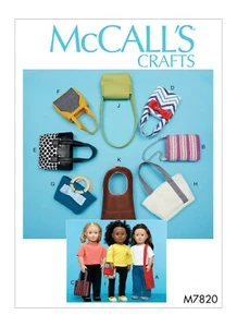 McCall's Crafts Pattern M7820 Handbags For 18" Dolls - Picture 1 of 3