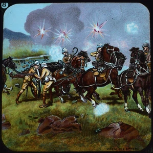 LA GUERRA BÓER DE 1900 Nº8 LT ROBERTS TRATANDO DE SALVAR LAS ARMAS Magic Lantern Slide - Imagen 1 de 3