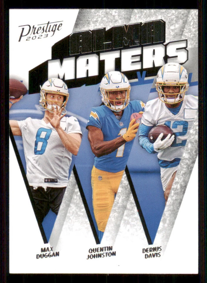 2023 Prestige Alma Maters #22 Derius Davis/Max Duggan/Quentin Johnston - Image 1 of 2