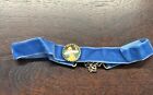Vintage Choker Necklace Blue Velvet Ribbon Made In W Germany 70s Victorian