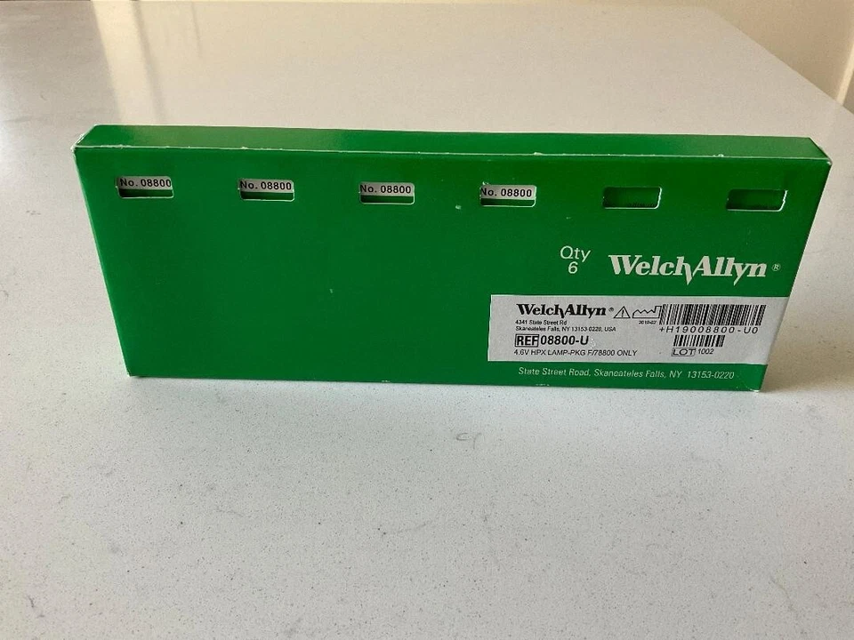Lámpara Welch Allyn 08800-U6, CAJA DE 6 bombillas precio a la venta Foto 1 de 1