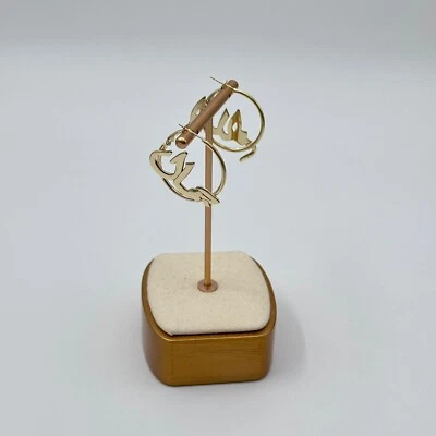 Earring Silveron Ear Earrings Gold Jewelry Women Gift and Round eBay Shop Desig - Image 1 of 4