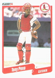 Tony Pena 1990 Fleer #427 St. Louis Cardinals Free Shipping - Picture 1 of 2