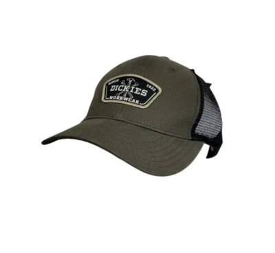 Dickies Workwear Olive Green Mesh Snap Back Baseball Hat Cap NWT - Image 1 of 4