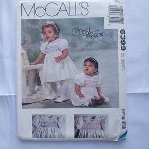 McCall's Angel Wears 6399 Kleid Overall Kleinkind S M L XL Muster 13-24 Pfund ungeschnitten - Bild 1 von 3