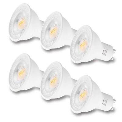 Paquete de 6 bombillas LED GU10 FTL regulables, 7W = 50W foco 3000K 5000K blanco frío cálido Foto 1 de 4