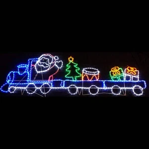 Christmas LED Motif Santa Train 250x75cm Indoor Outdoor Display Lights - Picture 1 of 2