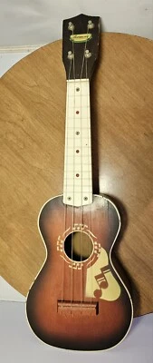 Rare 1950s Vintage Harmony Red Stencil Ukulele Excellent! - Image 1 of 4