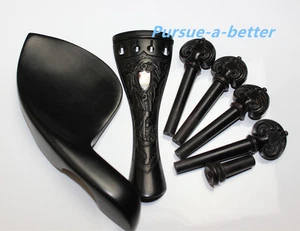 1set carving Ebony wood violin 4/4 part ,beauty decoration ,perfect workmanship - Picture 1 of 1