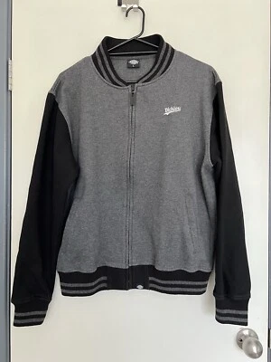 Dickies College Bomber Jacket Size Large Black Grey - image 1 of 4