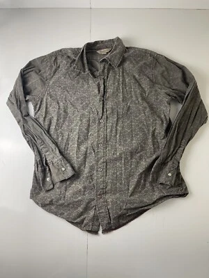 Camisa Decree Para Hombre Gris Estampado Paisley Manga Larga Perla A Presión Grande Gris Occidental Foto 1 de 4