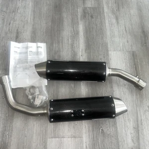 GENUINE YAMAHA GYTR CARBON FIBER SLIP-ON DUAL EXHAUST SYSTEM YZF-R1 2009-2014 - Picture 1 of 5