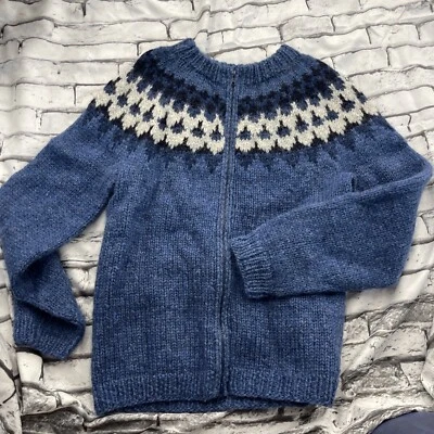 Suéter tejido a mano para hombre de la Asociación de tejido a mano de Islandia talla S H08 Foto 1 de 4