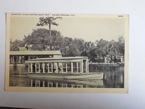 Postcard E58692  Silver Springs, FL  Glass Bottom Boat  c-1915-1930 - Picture 1 of 2