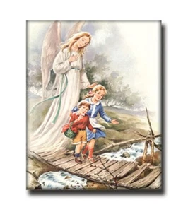 Guardian Angel 8" x 10" Unframed Print Picture Wall Art Imagen Angel de Guarda - Picture 1 of 1