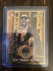 2023 Panini Chronicles WWE - Action Packed 24k Gold #AP-17 Seth Rollins SSP - Picture 1 of 4