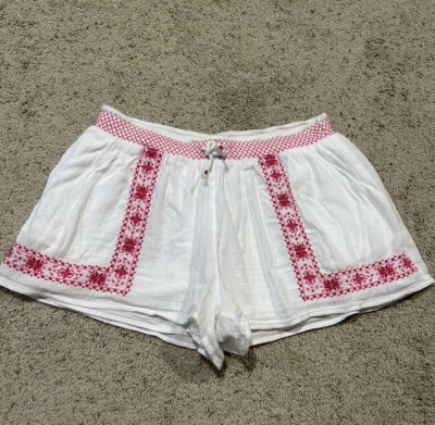 Pantalones Cortos POLO Ralph Lauren Talla 16 Niñas Blanco/Rosa Bordado Gasa BARBIECORE Z23 Foto 1 de 4