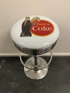 COCA COLA COKE PREMIUM BAR STOOL ADJUSTABLE HEIGHT COCA-COLA SPRITE BOY - Picture 1 of 8
