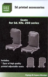 SBS Models 1/35 German Sd.Kfz. 250 Sitze 3D Druck Set - Bild 1 von 7