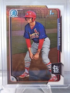 Edmundo Sosa 1st 2015 Bowman Chrome BCP95 St. Louis Cardinals refractor 185/499 - Picture 1 of 2