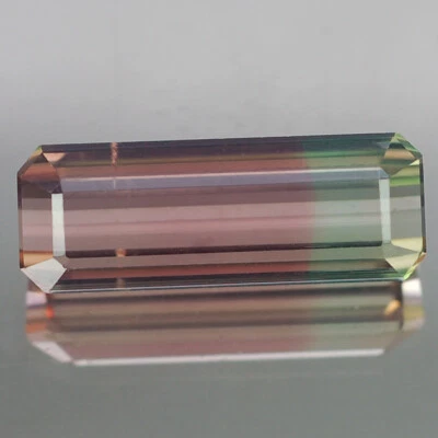 6.03CT AWESOME AA UNHEATED OCTAGON BI COLOR WATERMELON TOURMALINE - Image 1 of 3