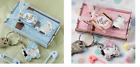 baby carriage key chain favors blue or pink baby shower favor 80