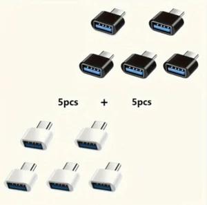 10 x Type C to USB Adapter 3.0 USB-C 3.1 Male OTG A Female Connector Converter - Picture 1 of 6