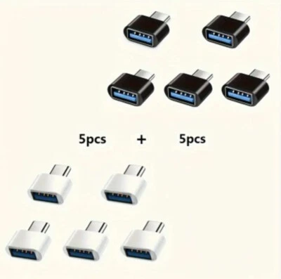 10 x Type C to USB Adapter 3.0 USB-C 3.1 Male OTG A Female Connector Converter - Image 1 of 4