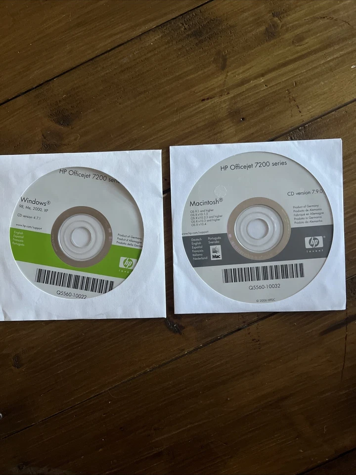 Setup CD ROM for HP OfficeJet 7200 Series Software MAC PC - Image 1 of 1