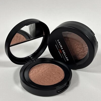 Laura Geller Baked Blusher Shade: Mocha Mauve Latte Blush 4.5g Duo New