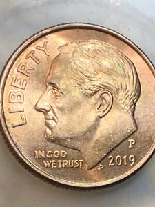 2019 p 💯🔥dime 💯🔥Copper💯🔥 Dime Gold Color Super Rare New Discovery Coin - Picture 1 of 4