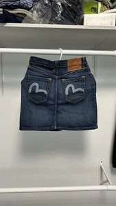 Evisu Women's Mini Blue Skirt Size M Y2K - Picture 1 of 8