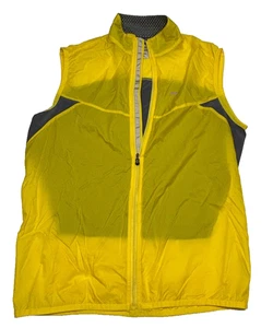 Chaleco cortavientos Patagonia para hombre talla mediana nueve senderos amarillo brillante empacable - Imagen 1 de 7