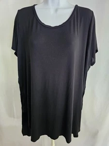 Olivia Sky Shirt Maglietta Donna Nera Maglia Alta Bassa Taglia 1X - Foto 1 di 6