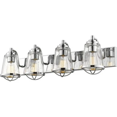 Z-Lite 444-4V-CH Mariner 4 luces 32 pulgadas cromo tocador luz de pared Foto 1 de 4