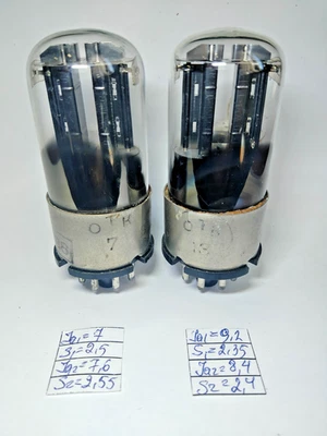 2 tubos base metálicos usados 6N8S / 6H8C / 6Sn7GT / 1578 / MELZ Foto 1 de 4