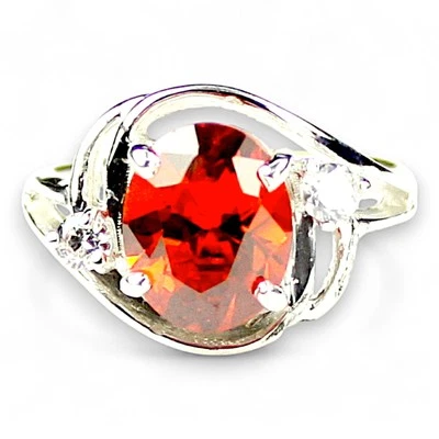 Padparadscha Sapphire, 925 Sterling Silver Ladies Ring, SR021 - Image 1 of 4