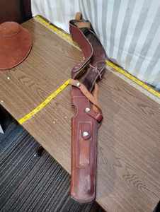 Vintage OLD WEST BRAND LONG GUN KNIFE LEATHER SHOULDER Holster 1177/4/L B3 - Picture 1 of 4